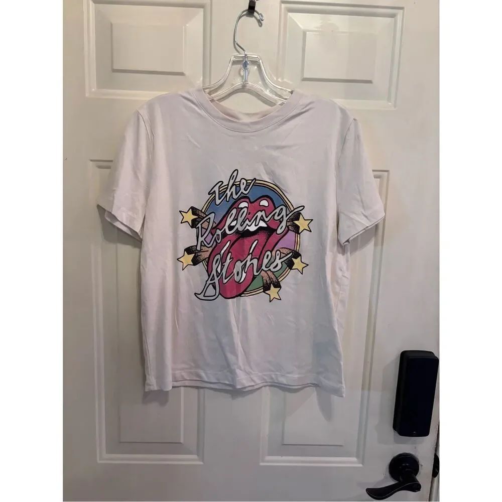 H&M White Graphic Tee The Rolling Stones - Picture 2 of 5